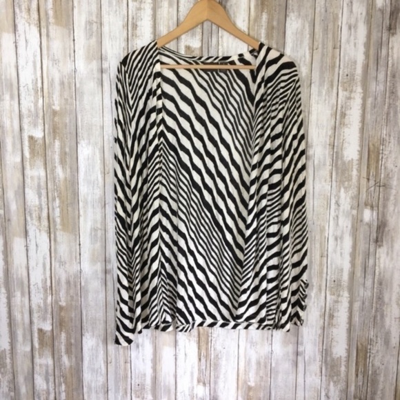 Chico's Sweaters - Chico's Striped Light Weight Cardigan